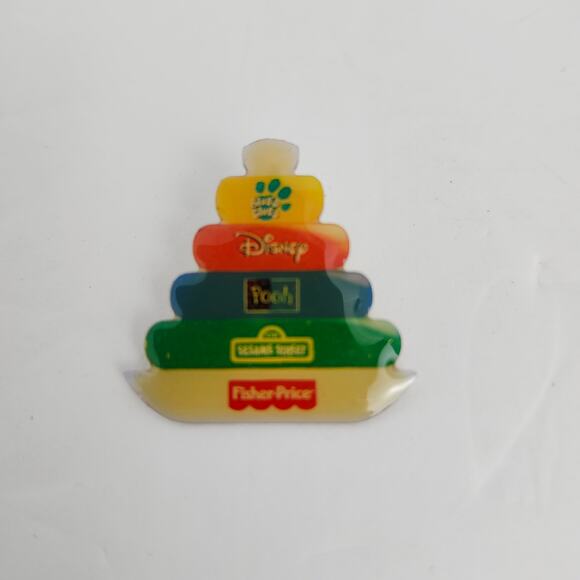 Disney Collector Pin Fisher Price 5 Ring Stack Pooh Sesame Street Blue's Clues - Picture 1 of 4